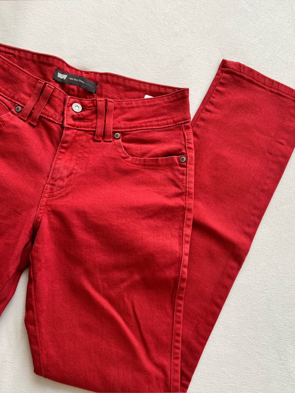 Levi’s Black Label Red Button Pocket Size 4 Y2K punk emo preppy alternative - Picture 4 of 7